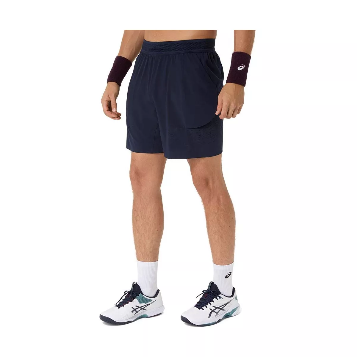 Asics Match Laser Cut short marineblauw