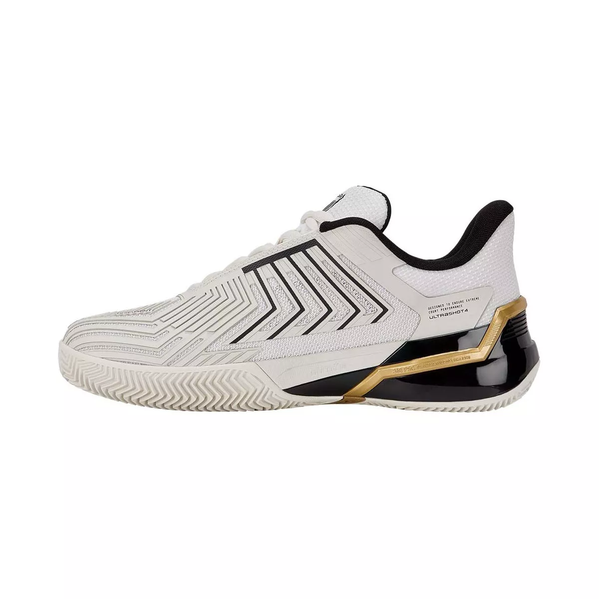 K-Swiss Ultrashot 4 Clay Schoenen Wit / Zwart / Goud