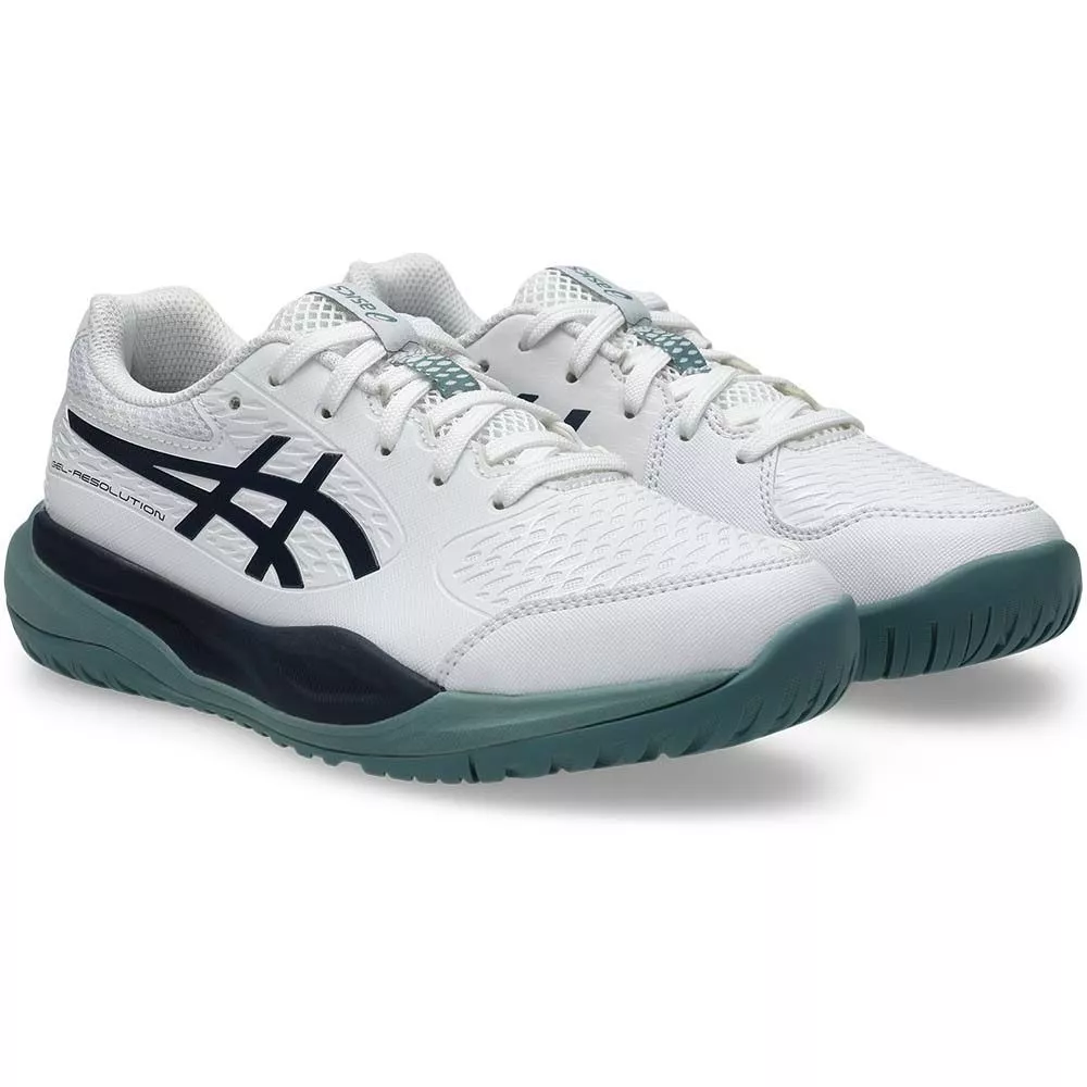 Asics Gel Resolution X GS tennisschoenen junior wit / nachtblauw