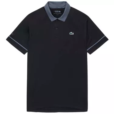 Lacoste Tennis Polo Novak Djokovic On Court Zwart/Grijs