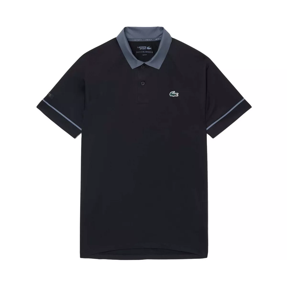 Lacoste Tennis Polo Novak Djokovic On Court Zwart/Grijs