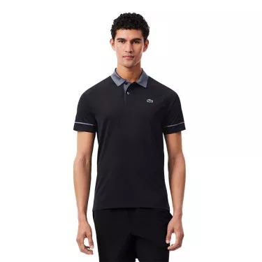 Lacoste Tennis Polo Novak Djokovic On Court Zwart/Grijs
