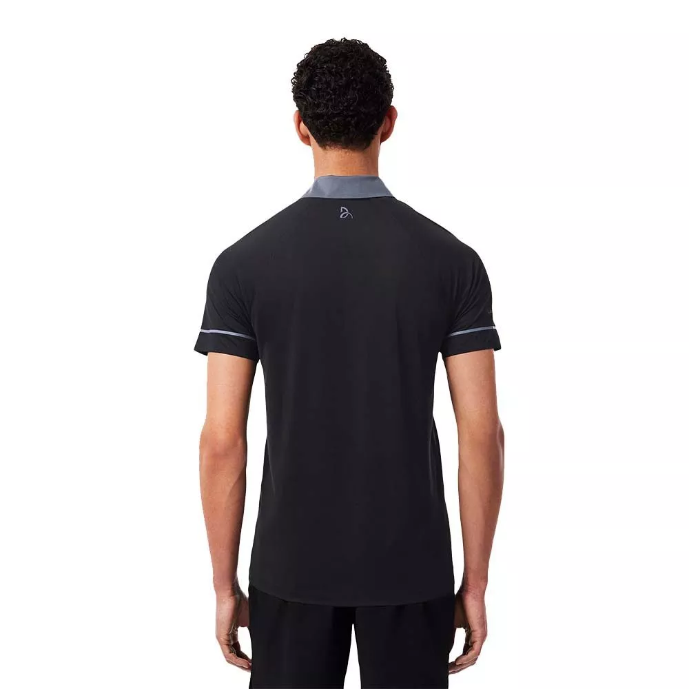 Lacoste Tennis Polo Novak Djokovic On Court Zwart/Grijs