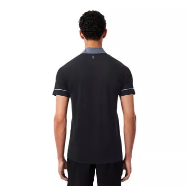 Lacoste Tennis Polo Novak Djokovic On Court Zwart/Grijs