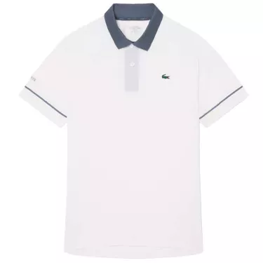 Lacoste Tennis Polo Novak Djokovic On Court Wit/Grijs