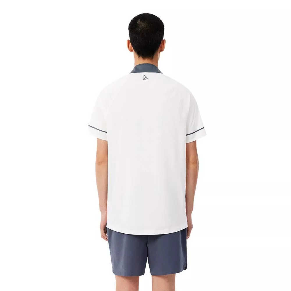 Lacoste Tennis Polo Novak Djokovic On Court Wit/Grijs