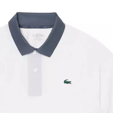 Lacoste Tennis Polo Novak Djokovic On Court Wit/Grijs