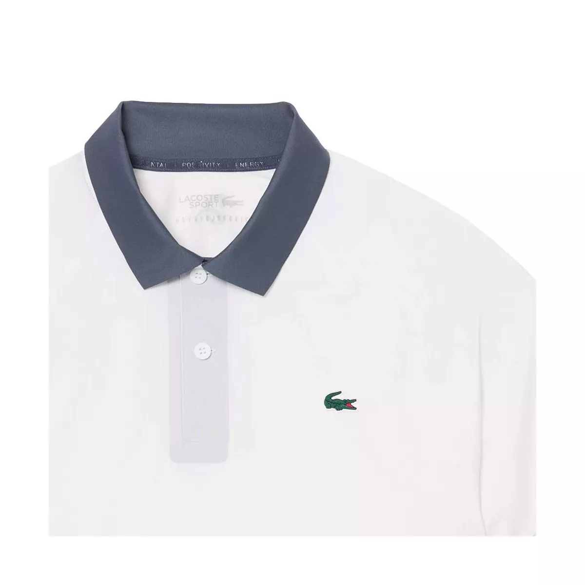 Lacoste Tennis Polo Novak Djokovic On Court Wit/Grijs