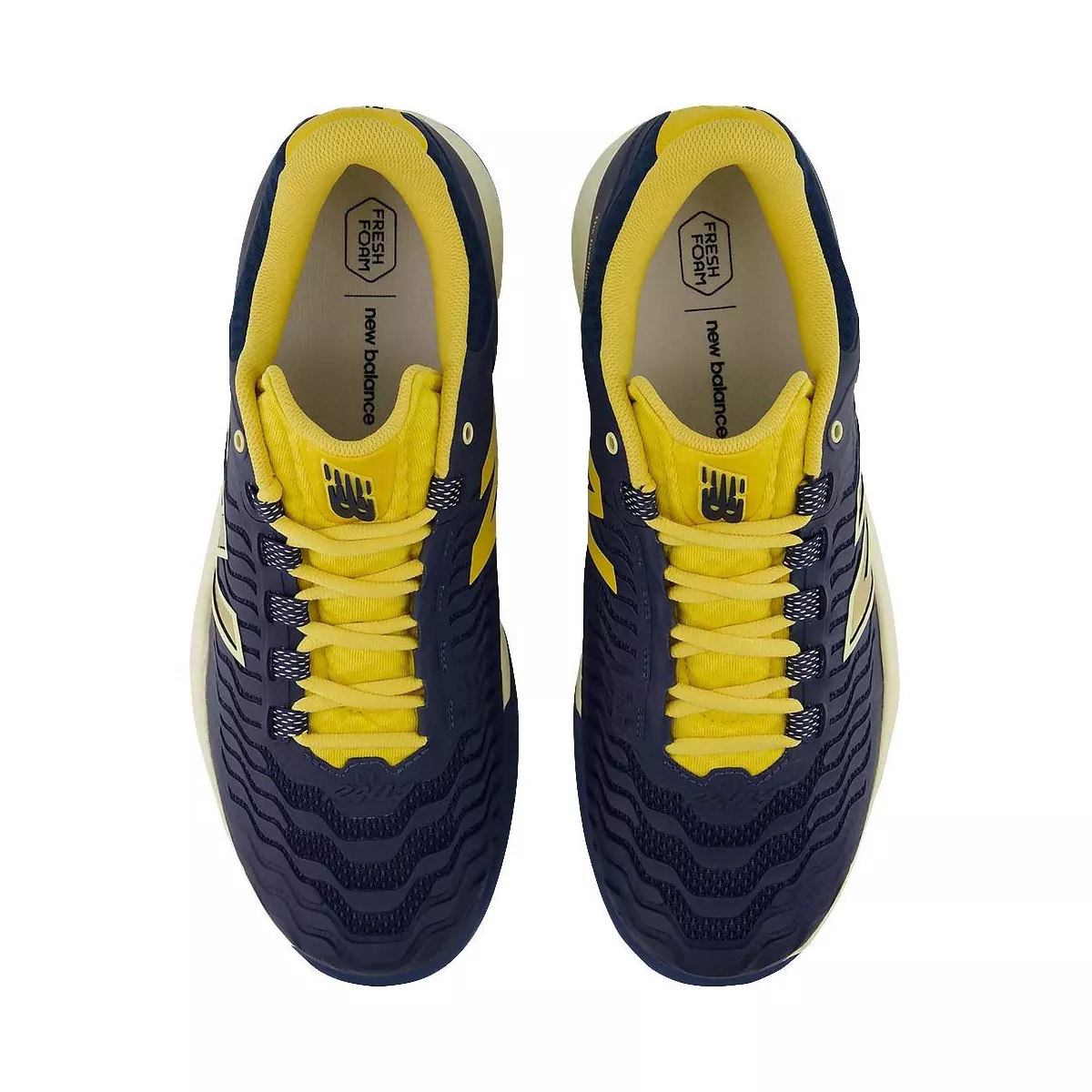 New Balance Fresh Foam X CT-Rally v2 tennisschoenen marineblauw / geel