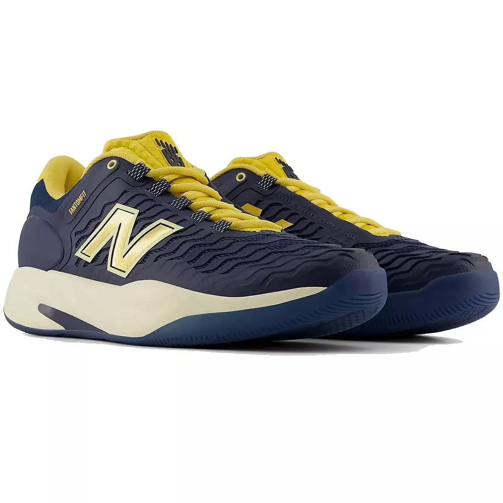 New Balance Fresh Foam X CT-Rally v2 tennisschoenen marineblauw / geel