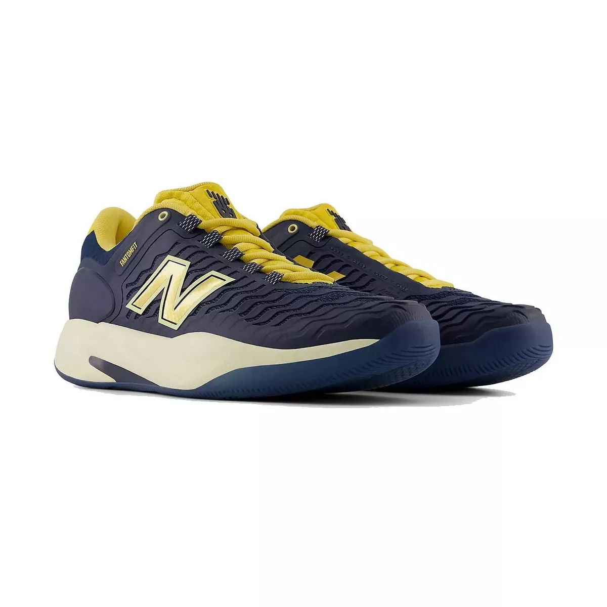New Balance Fresh Foam X CT-Rally v2 tennisschoenen marineblauw / geel