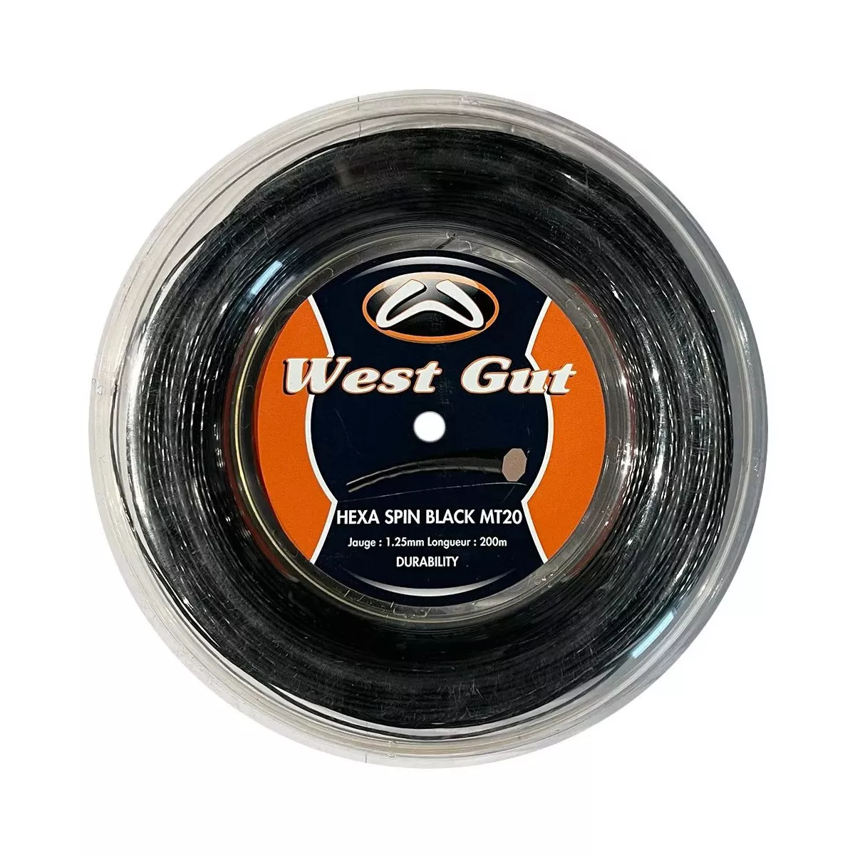 West Gut Hexa Spin Black MT20 snaarrol 200 m, tweede keus