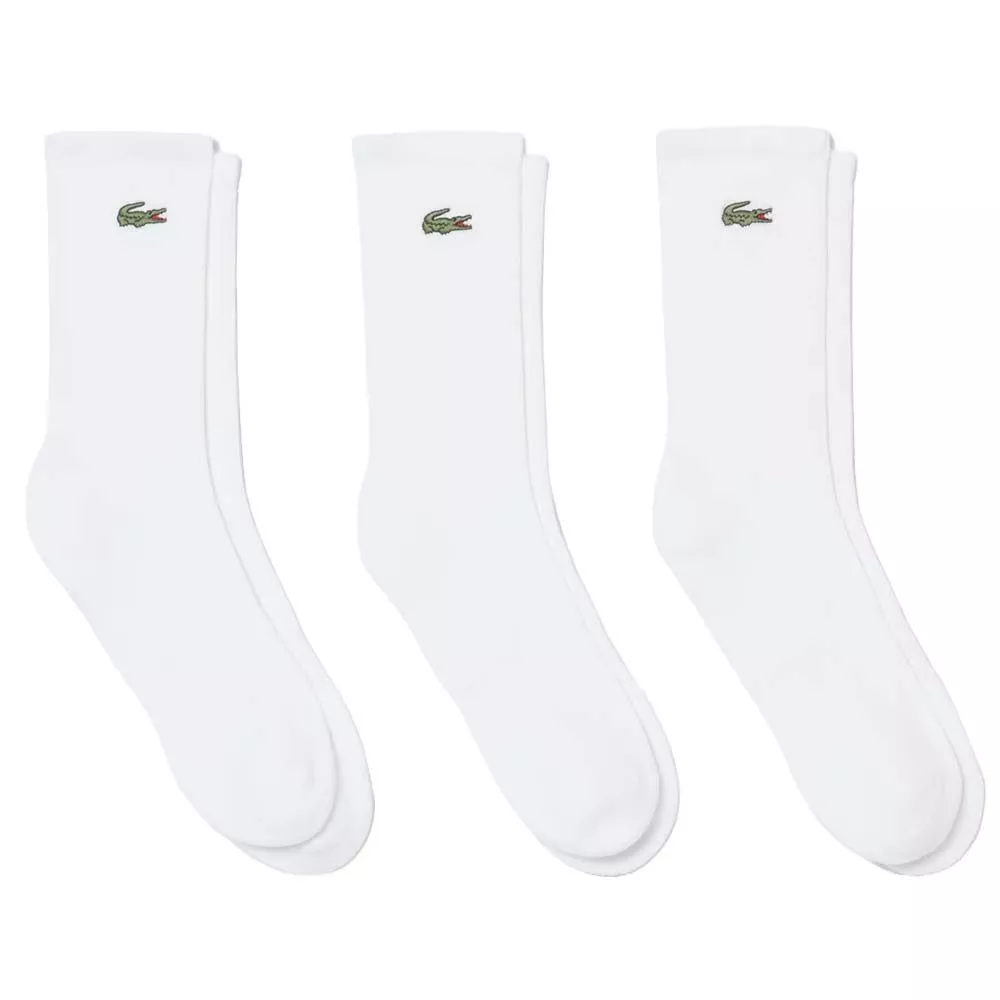 Lacoste Sport Lange Sokken Wit (3 paar)