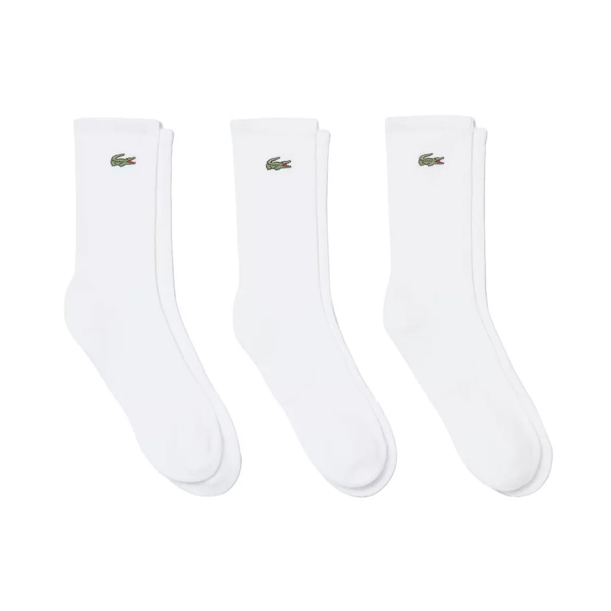 Lacoste Sport Lange Sokken Wit (3 paar)