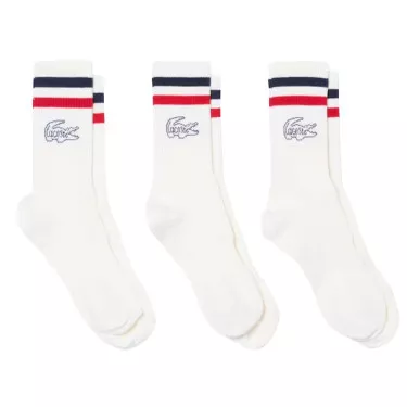 Lacoste Lange Sokken Wit (3-pack)