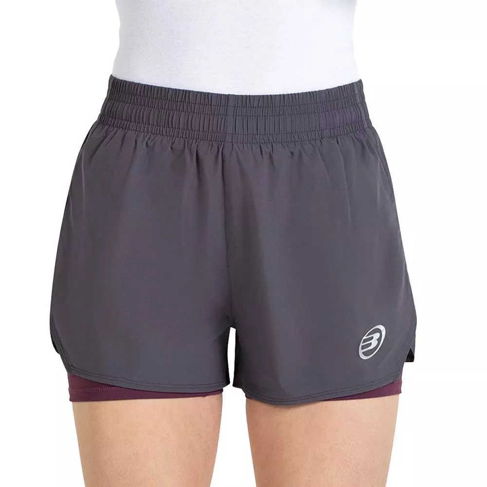 Bullpadel Orfeu short dames donkergrijs