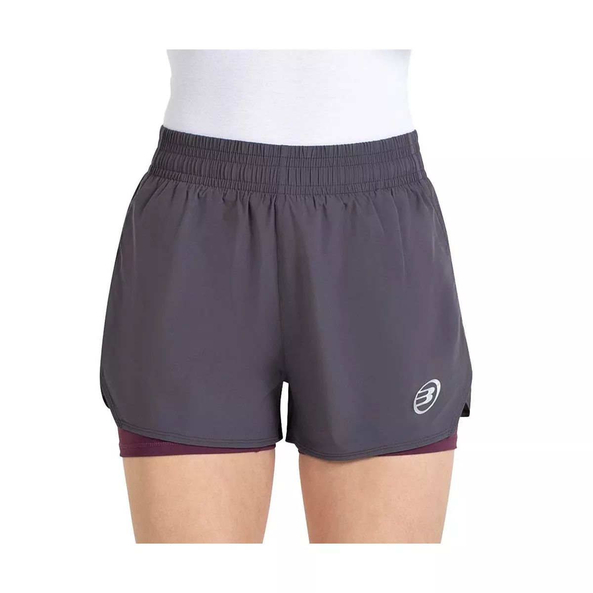 Bullpadel Orfeu short dames donkergrijs