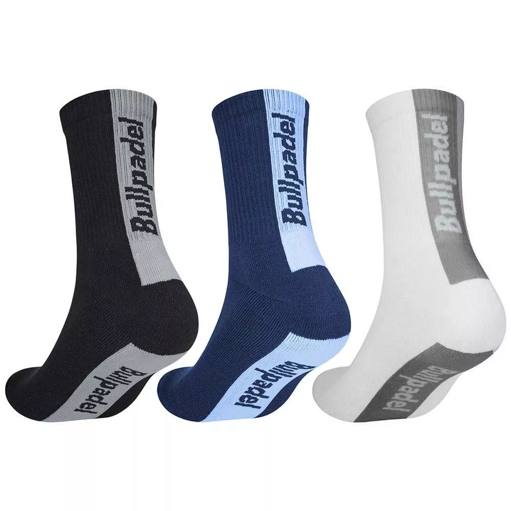 Bullpadel BP265 I Sokken Zwart / Marineblauw / Wit (3 paar)