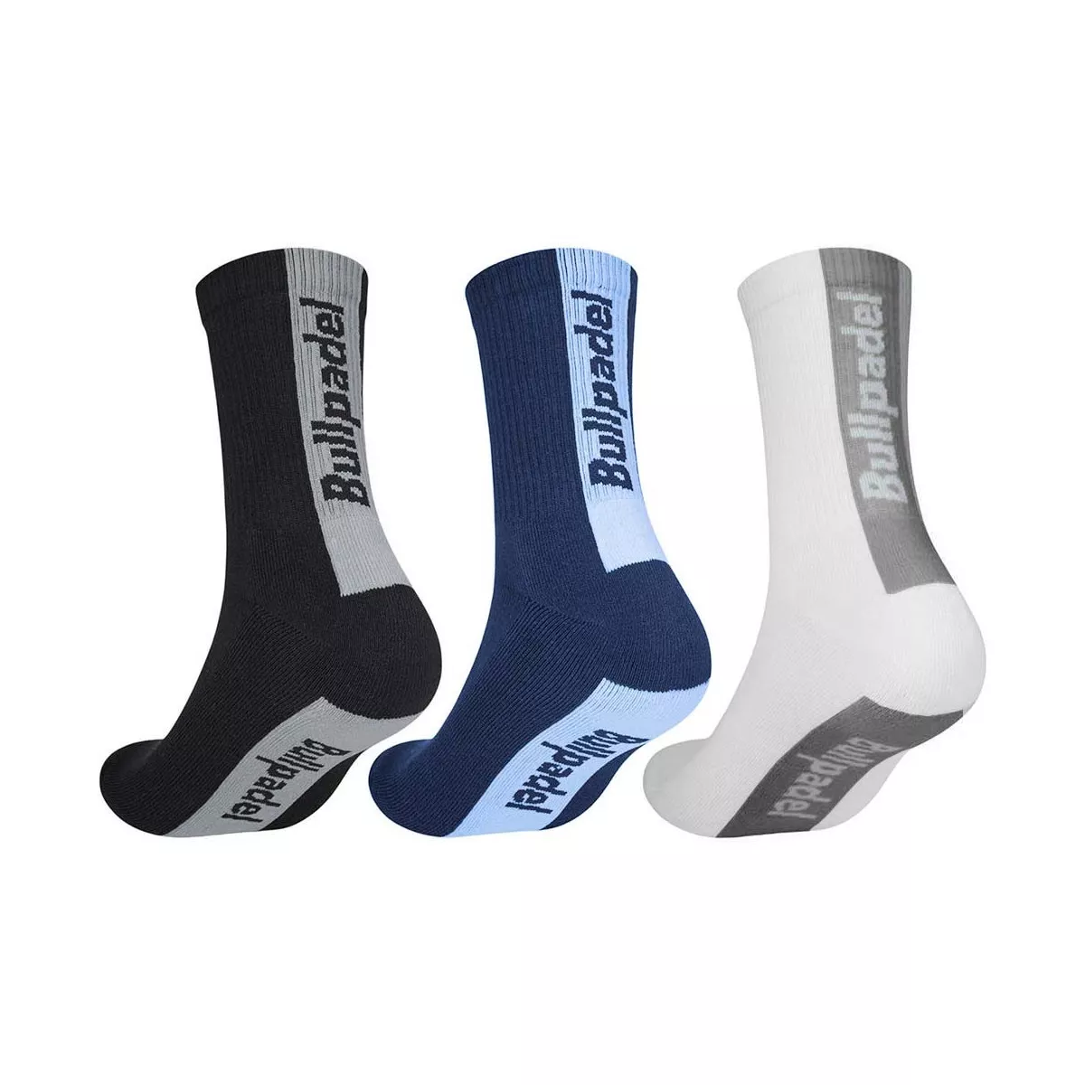 Bullpadel BP265 I Sokken Zwart / Marineblauw / Wit (3 paar)