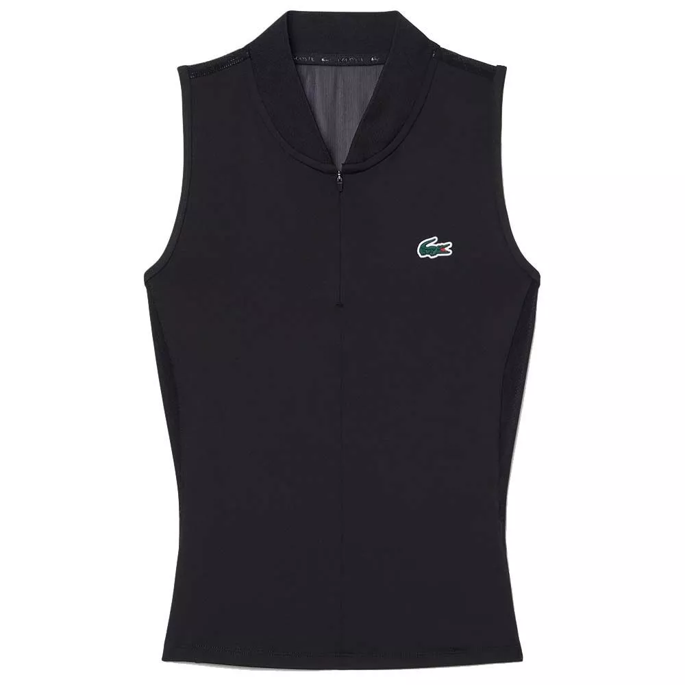 Lacoste Tennis mouwloze polo dames zwart