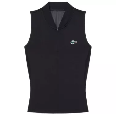 Lacoste Tennis mouwloze polo dames zwart