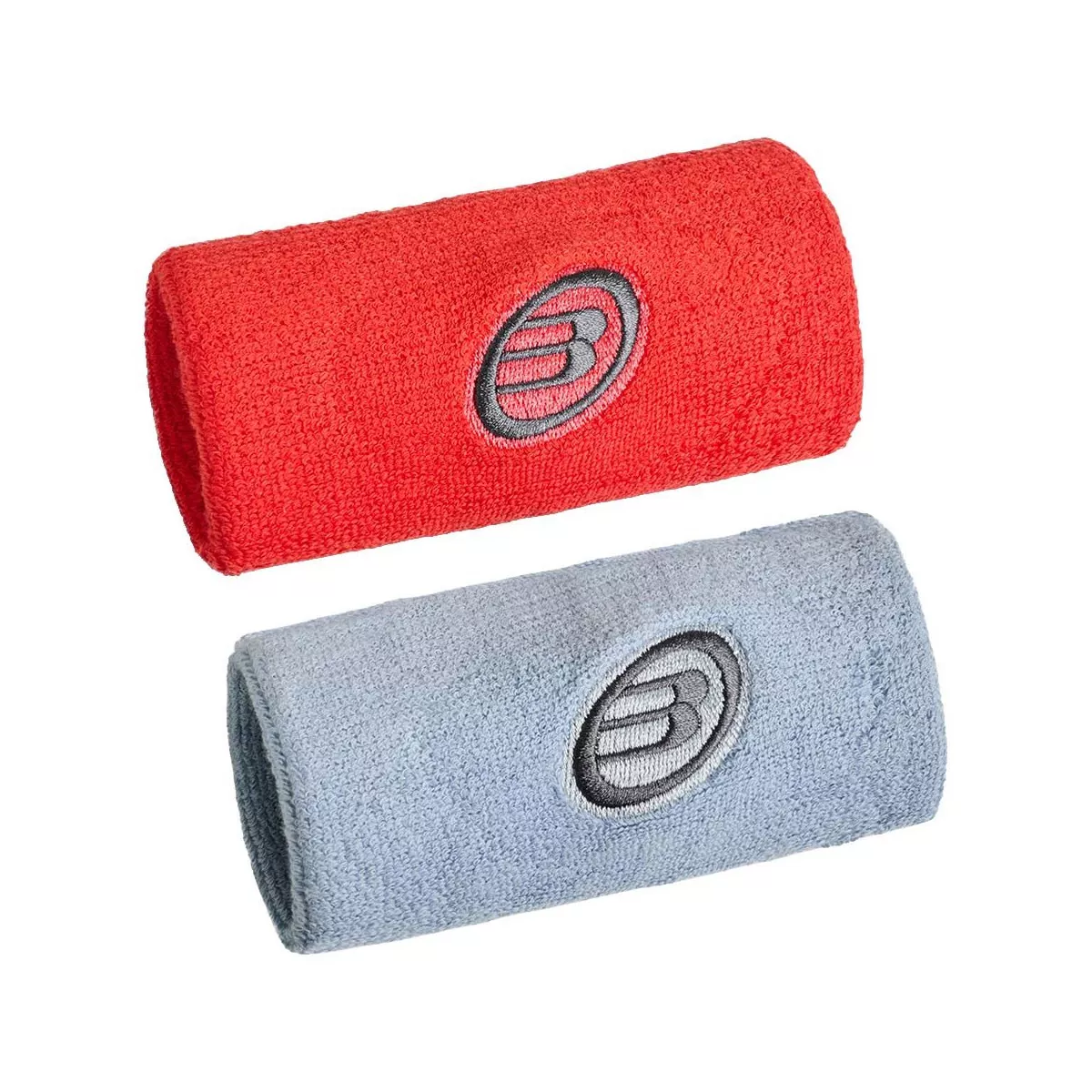 Bullpadel BPMU262I polsbanden rood / grijs x2
