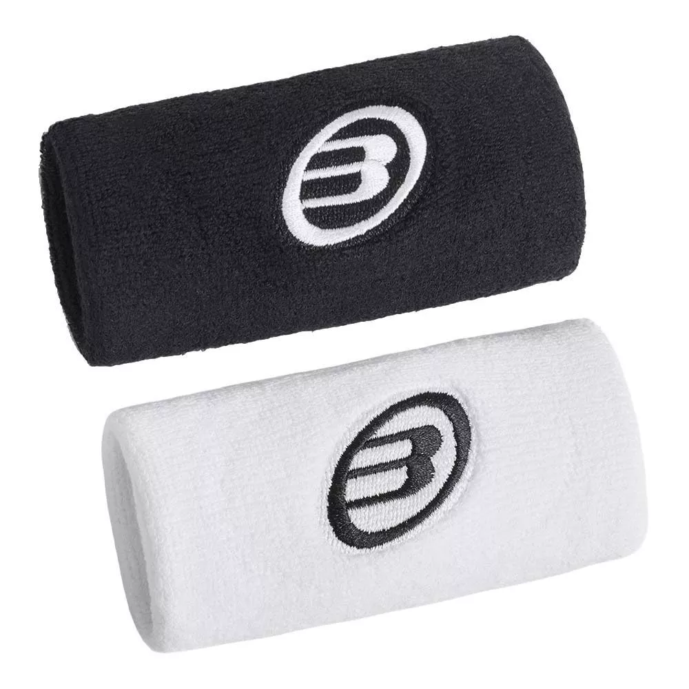 Bullpadel Zweetbandjes BPMU262I Zwart/Wit (set van 2)