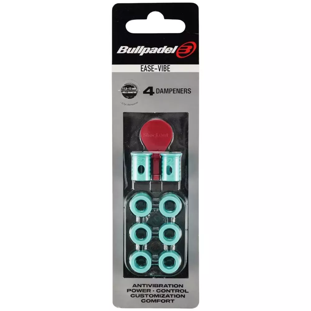 Bullpadel Ease Vibe trillingsdempers turquoiseblauw x4