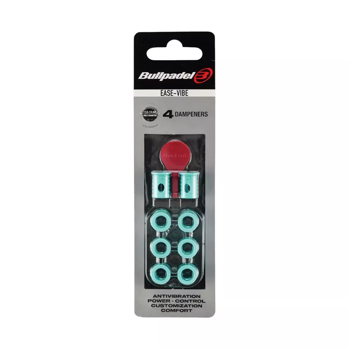 Bullpadel Ease Vibe trillingsdempers turquoiseblauw x4