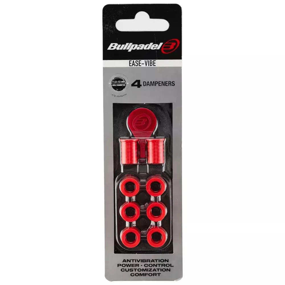 Bullpadel Ease Vibe trillingsdempers rood x4