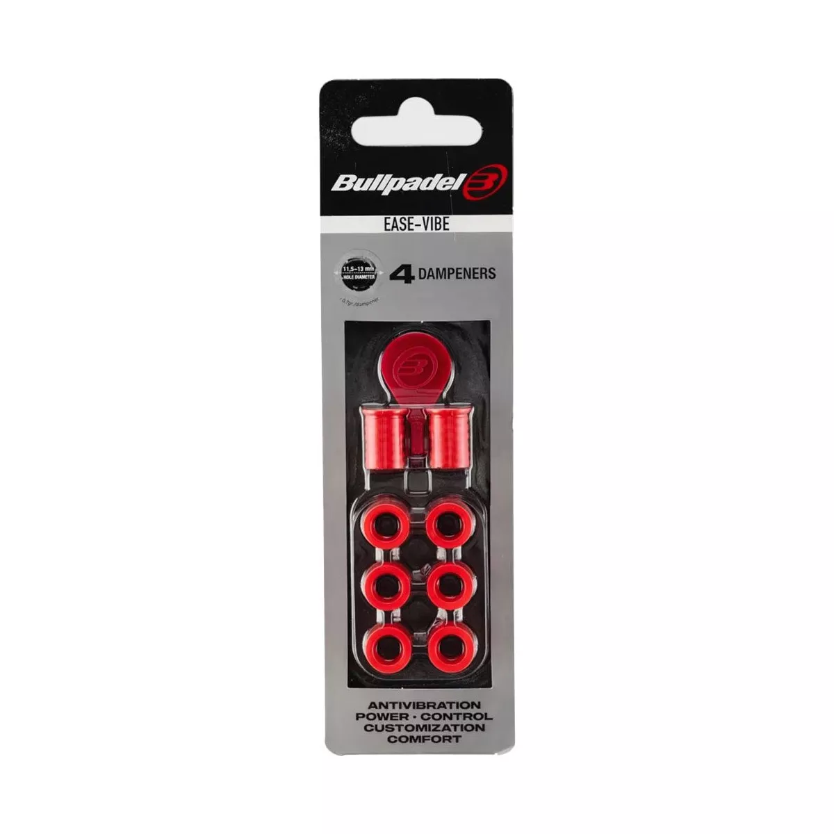 Bullpadel Ease Vibe trillingsdempers rood x4