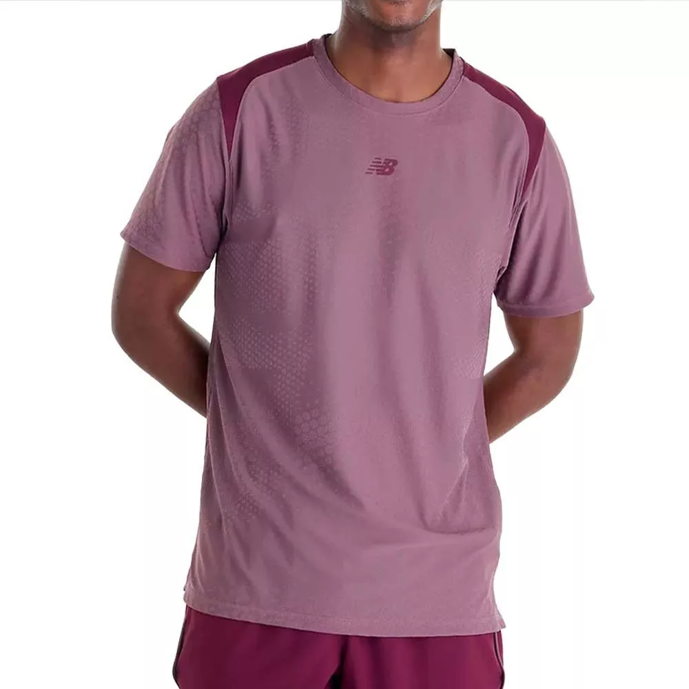 New Balance Tournament NYC T-shirt roze / bordeaux