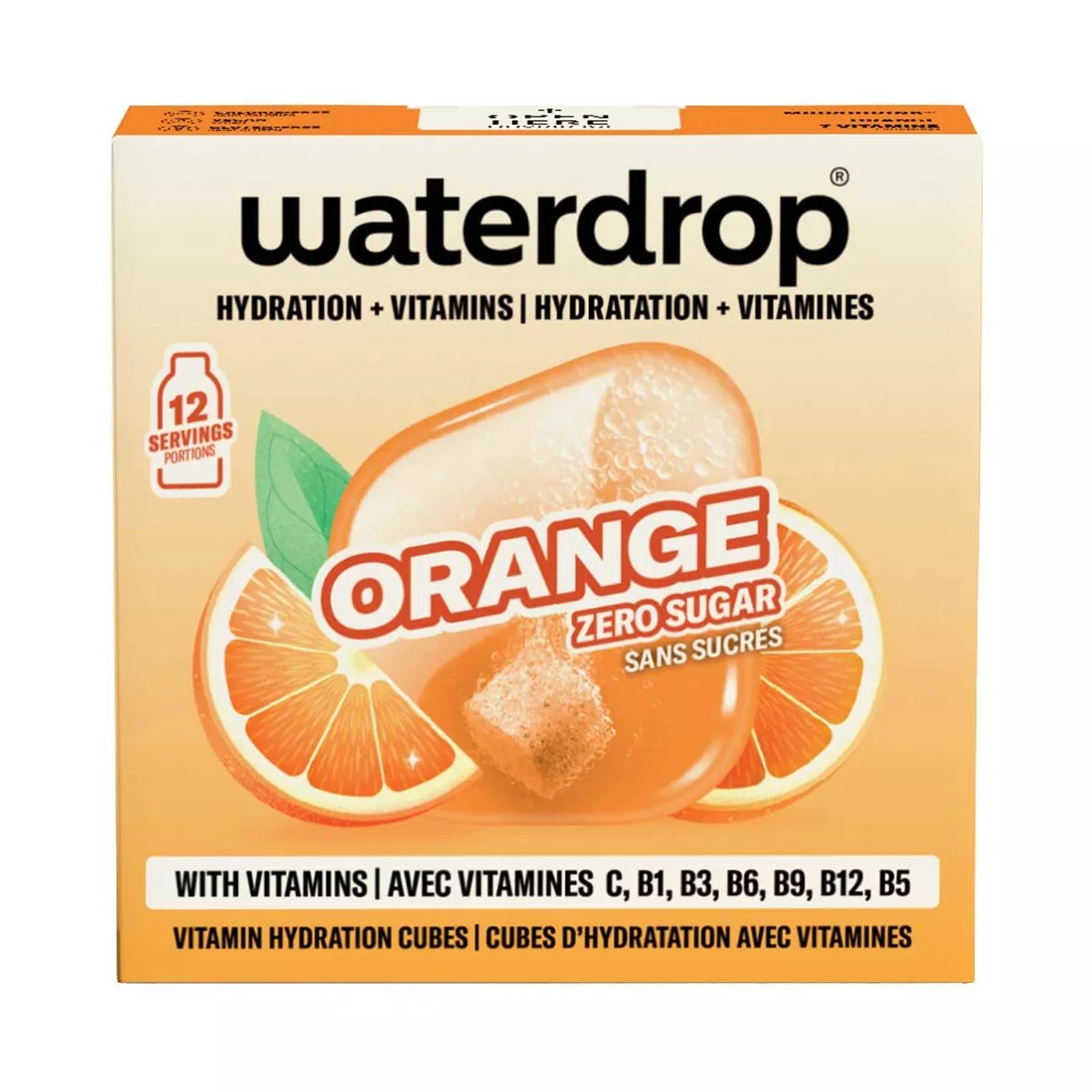 Waterdrop microdrink oranje x12
