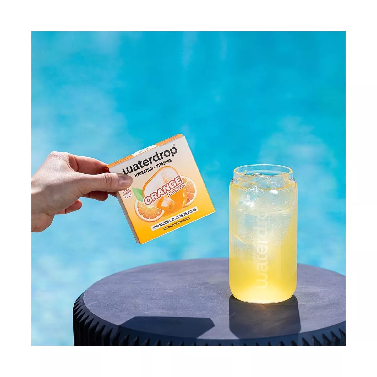 Waterdrop microdrink oranje x12