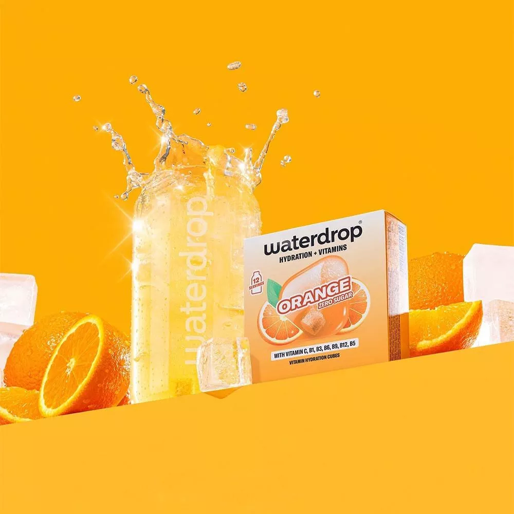 Waterdrop microdrink oranje x12