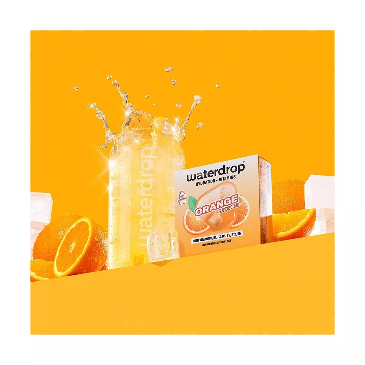 Waterdrop microdrink oranje x12
