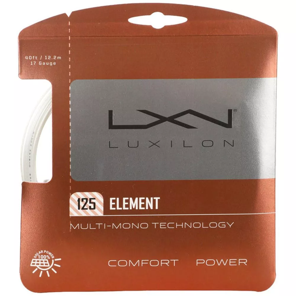 Luxilon Element tennissnaar wit 12 m
