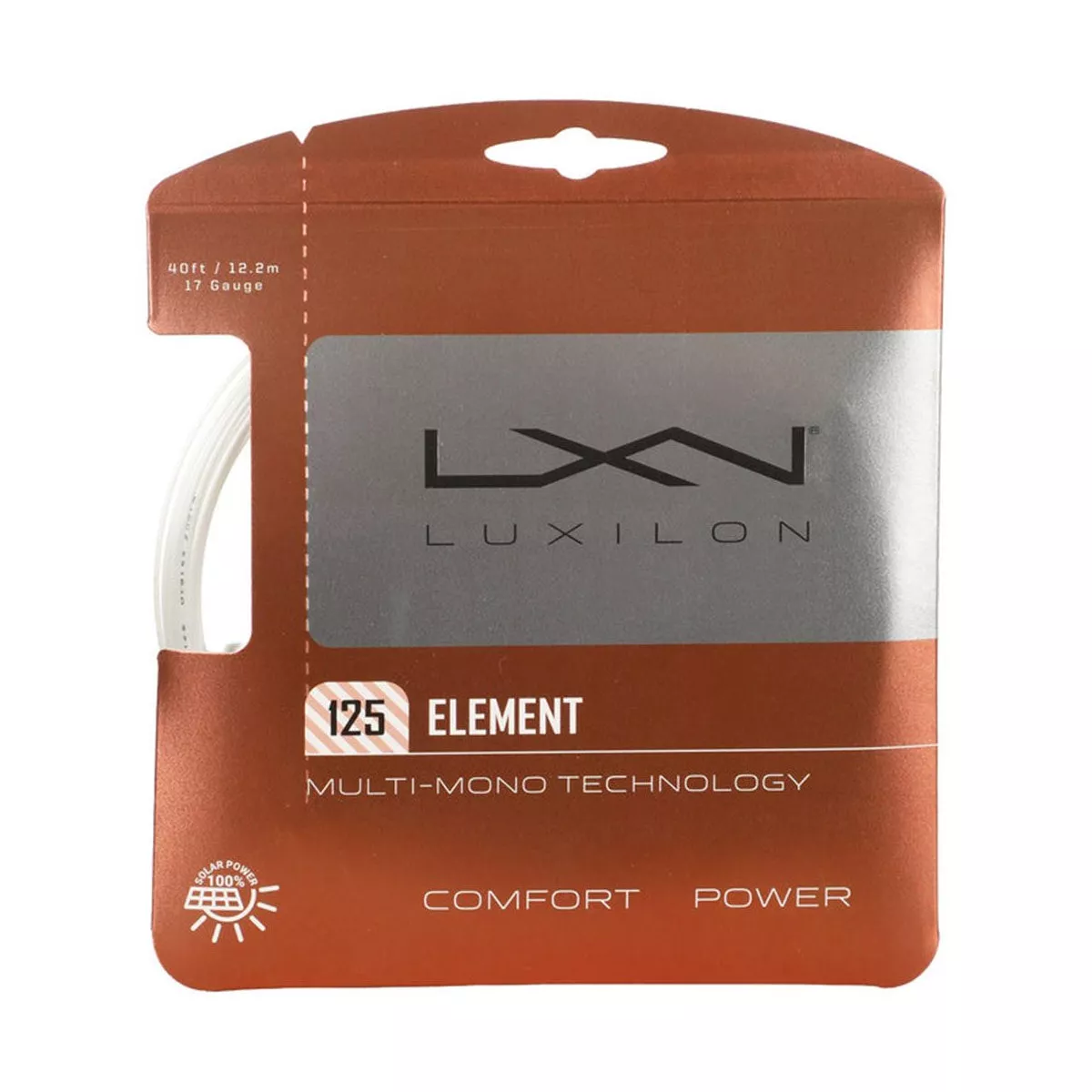 Luxilon Element tennissnaar wit 12 m