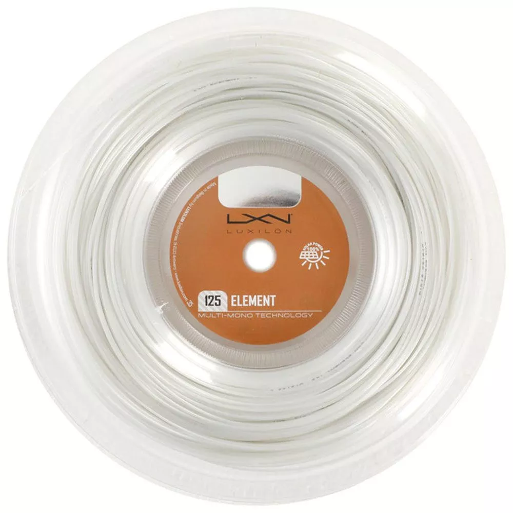 Luxilon Element tennissnaar wit rol 200 m