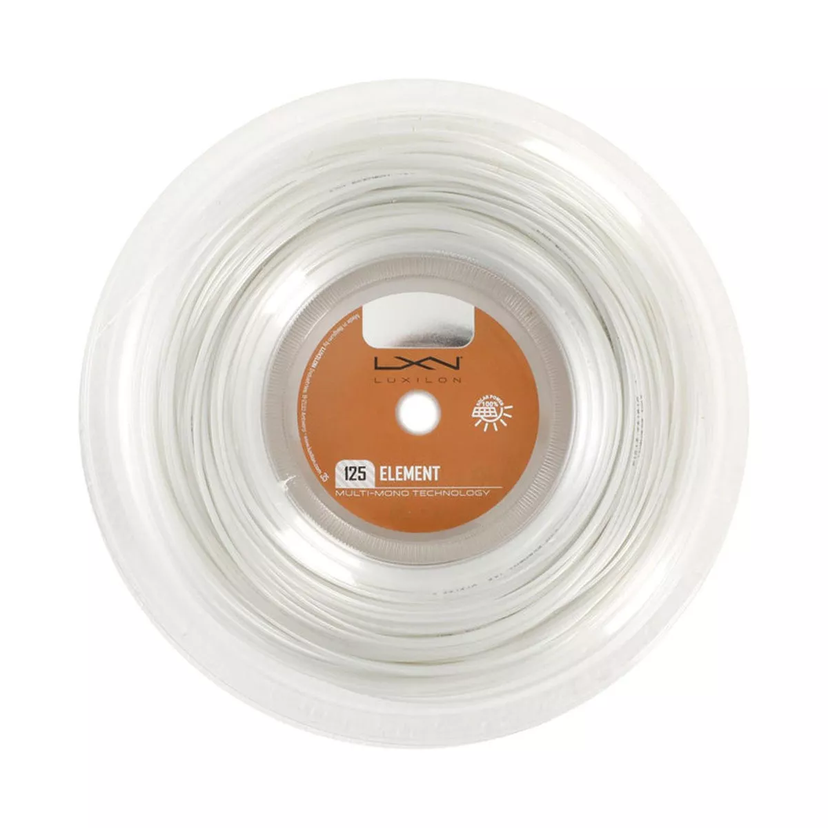 Luxilon Element tennissnaar wit rol 200 m