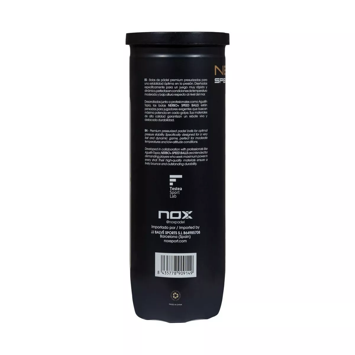 Tube met 3 Nox Nerbo+ Speed Padelballen