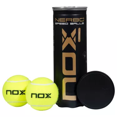 Tube met 3 Nox Nerbo+ Speed Padelballen