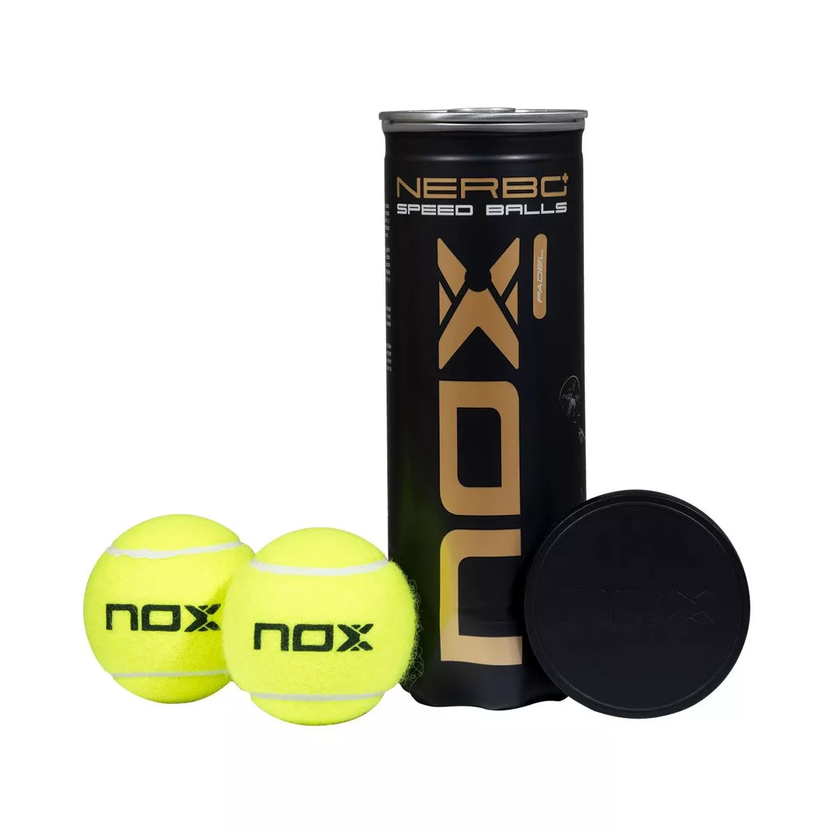 Tube met 3 Nox Nerbo+ Speed Padelballen