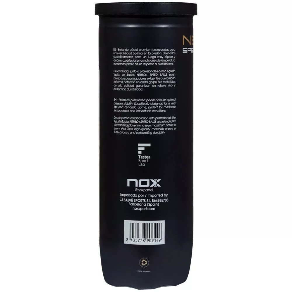 Nox Nerbo+ Speed Padelballen - box 24 Tubes