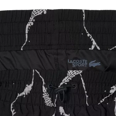 Lacoste Tennis short dames reflecterende print zwart