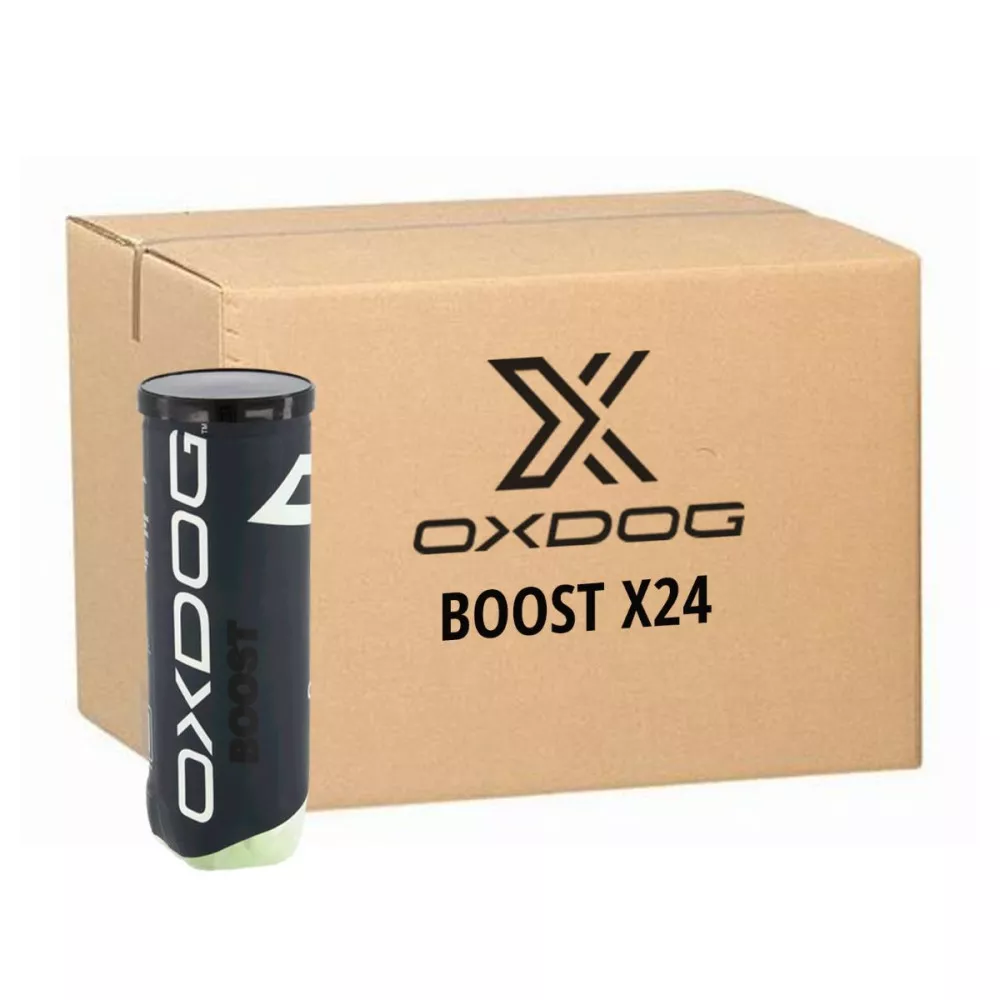 Oxdog Boost padelballen doos met 24 tubes van 3 ballen