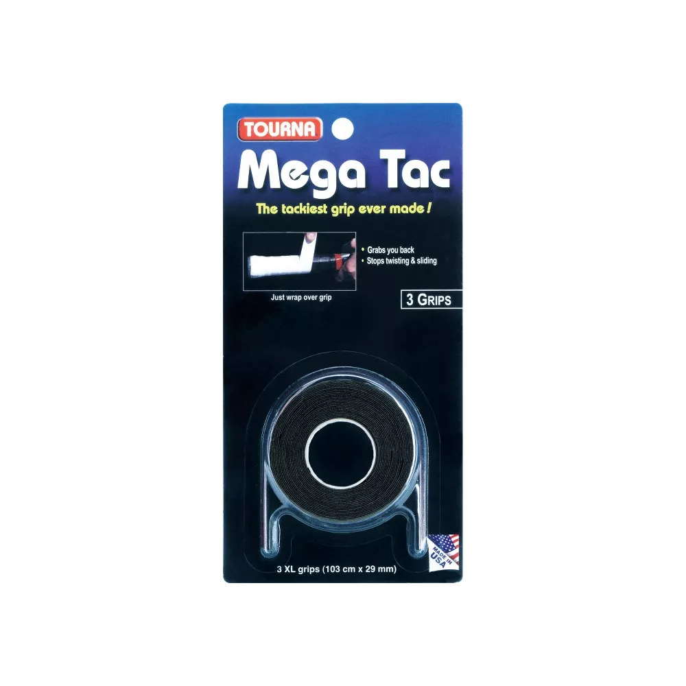 Tourna Mega Tac XL Overgrip Black x 3