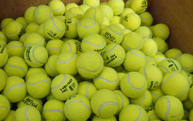 Waar vind je gebruikte tennisballen?