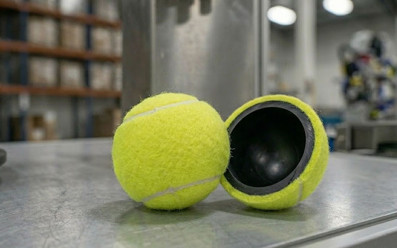 Hoe worden tennisballen gemaakt?