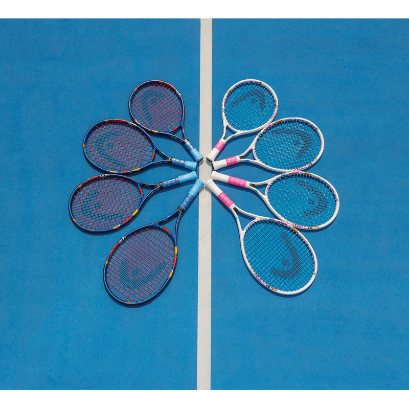 De maten van tennisrackets